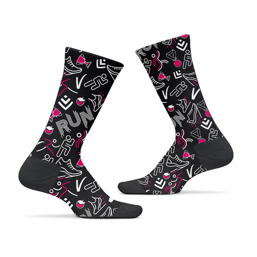 printed-running-socks-black