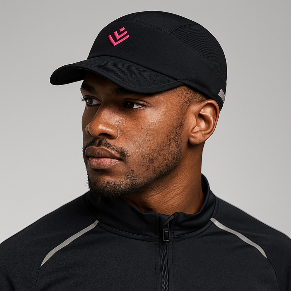 black-marathon-cap